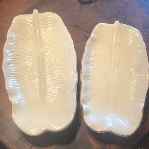 I.Godinger & Co. Banana Leaf Serveware set of 2